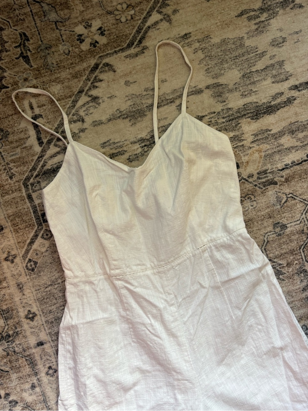 Club Monaco floral white jumpsuit size 2 cotton embroidered resortwear - Picture 5 of 11